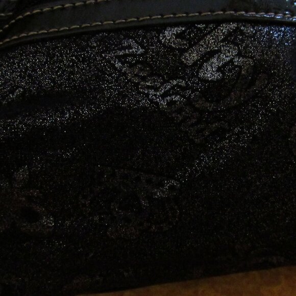 CLASSIC BLACK KATHY VAN ZEELAND PURSE-CHARMS-SHINY-POCKETS-VEGAN-PERFECT! - Picture 10 of 14